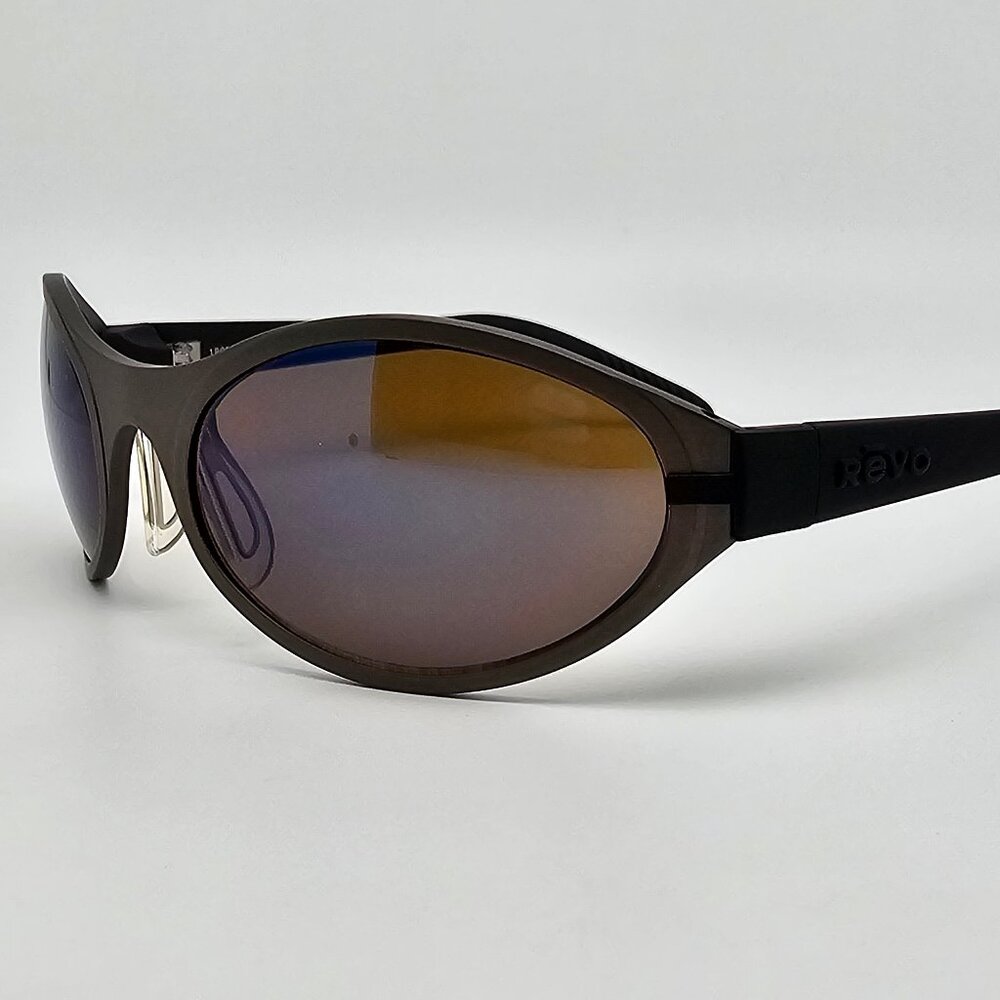 Revo 1805/055 Icon Matte Silver Frame Ice Blue Mirror Lens Sunglasses France